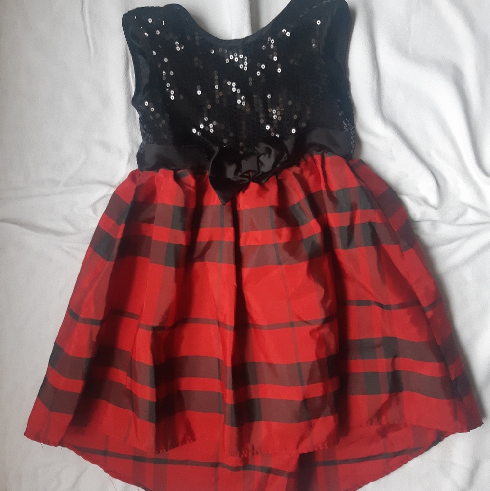 Girls Black Red Formal Dress